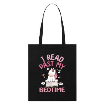 I read unicorn after bedtime - Stanley/Stella Organic Tote Bag - black - Front