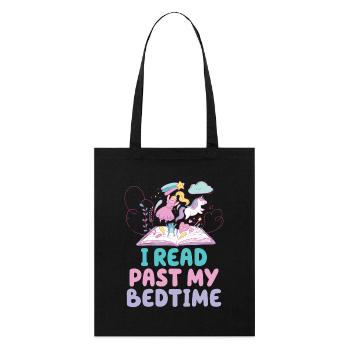 I read unicorn after bedtime - Stanley/Stella Organic Tote Bag - black - Front