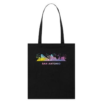 San Antonian Skyline San Antonio - Stanley/Stella Bio-Stoffbeutel - Schwarz - Vorne