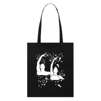 Natation artistique par équipe de natation synchronisée - Tote bag bio Stanley/Stella - noir - Devant