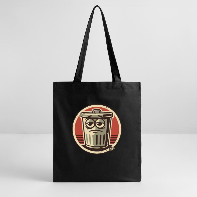 Boredom, not interested, funny trash can Stanley/Stella Organic Tote Bag
