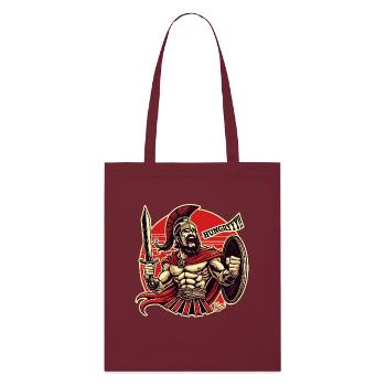 Léon le Nidas, le Spartiate en colère, a faim - Tote bag bio Stanley/Stella - bordeaux - Devant