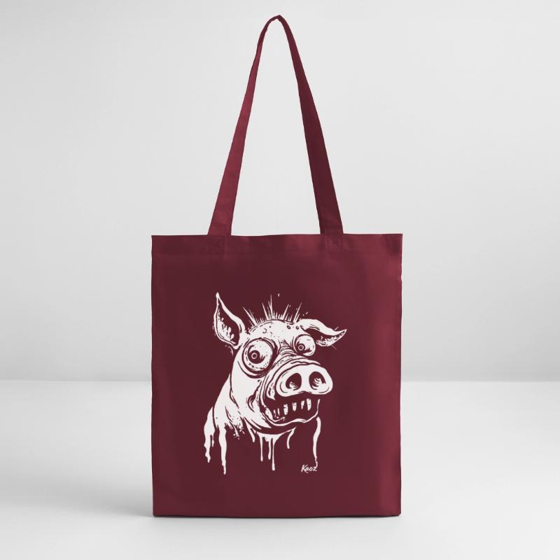 funny horror pig Stanley/Stella Organic Tote Bag