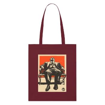 Propagande Boreout Homme sur le banc - Tote bag bio Stanley/Stella - bordeaux - Devant