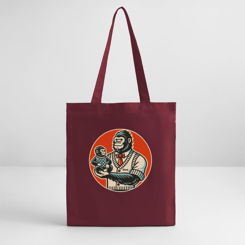 Papa gorille avec bébé Tote bag bio Stanley/Stella