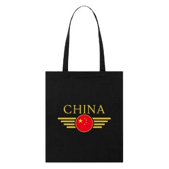 I Love China, Elegance Style Design T-Shirt - Stanley/Stella Organic Tote Bag - black - Front