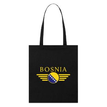 J’aime la Bosnie, T-shirt design de style élégance - Tote bag bio Stanley/Stella - noir - Devant