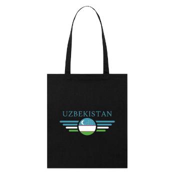 ich liebe Usbekistan, Eleganz Stil Design T-Shirt - Stanley/Stella Bio-Stoffbeutel - Schwarz - Vorne