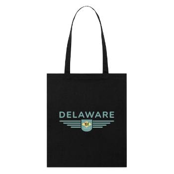Delaware Fan T-Shirt – Coast & Charm - Stanley/Stella Organic Tote Bag - black - Front