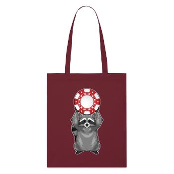 Raccoon Poker Jetons de poker - Tote bag bio Stanley/Stella - bordeaux - Devant