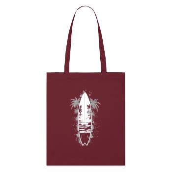 Croquis de planche de surf - Tote bag bio Stanley/Stella - bordeaux - Devant