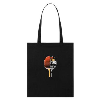 Le ping-pong est le bacon du sport - Tote bag bio Stanley/Stella - noir - Devant