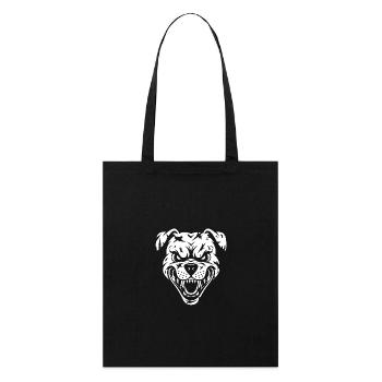 Angry angry dog - Stanley/Stella Organic Tote Bag - black - Front
