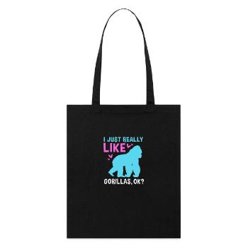 Gorilla - Stanley/Stella Organic Tote Bag - black - Front