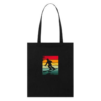 Séjour ski ski - Tote bag bio Stanley/Stella - noir - Devant