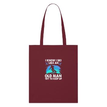 Séjour ski ski - Tote bag bio Stanley/Stella - bordeaux - Devant