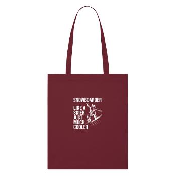 Snowboard Snowboard Vacances snowboard Snowboarders - Tote bag bio Stanley/Stella - bordeaux - Devant