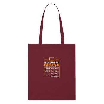 Assistance technique - Tote bag bio Stanley/Stella - bordeaux - Devant