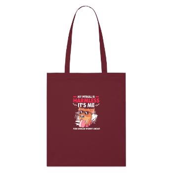Pitbull - Tote bag bio Stanley/Stella - bordeaux - Devant