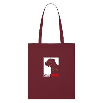Cane Corso - Stanley/Stella Bio-Stoffbeutel - Burgunderrot - Vorne