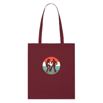 Square Dance - Stanley/Stella Organic Tote Bag - burgundy - Front