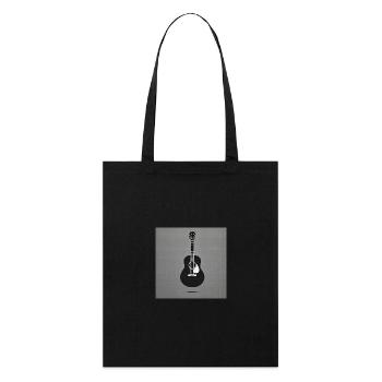 Guitare - Vintage - Rock - Groupe - Liberté - Tote bag bio Stanley/Stella - noir - Devant