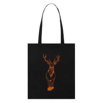 Deer orange - Stanley/Stella Organic Tote Bag - black - Front