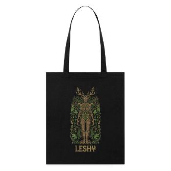 Leshy-Kunst des slavischen Waldes - Stanley/Stella Bio-Stoffbeutel - Schwarz - Vorne