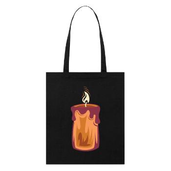 Bougie Illustration de lumière de Noël 1er Avent - Tote bag bio Stanley/Stella - noir - Devant