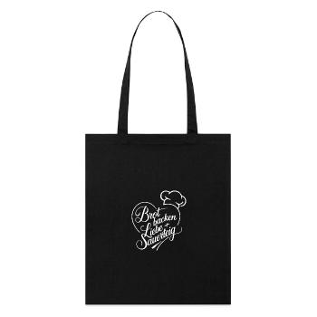 Brot Backen mit Sauerteig und Liebe - Stanley/Stella Bio-Stoffbeutel - Schwarz - Vorne