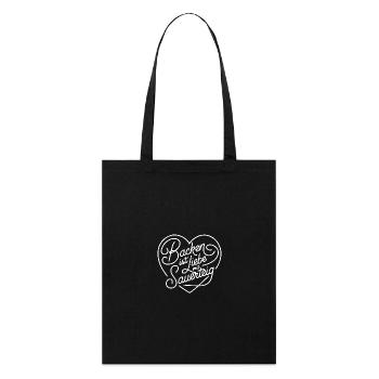 Brot Backen mit Sauerteig und Liebe - Stanley/Stella Bio-Stoffbeutel - Schwarz - Vorne