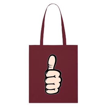 All Right OK Hand Icon - Stanley/Stella Organic Tote Bag - burgundy - Front