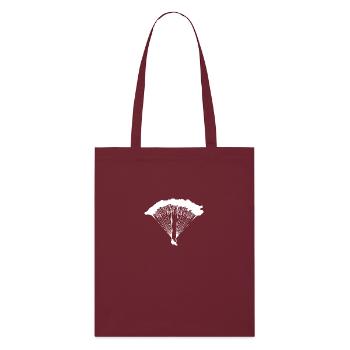 Parachutiste en silhouette nuageuse - Tote bag bio Stanley/Stella - bordeaux - Devant