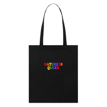 Nature is queer - Stanley/Stella Bio-Stoffbeutel - Schwarz - Vorne