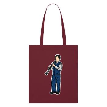 Little clarinetist - Stanley/Stella Organic Tote Bag - burgundy - Front