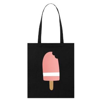 Morsure de popsicle rose dégradé - Tote bag bio Stanley/Stella - noir - Devant