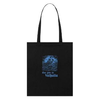 Gravure sur bois Viking 07 2024 02 - Tote bag bio Stanley/Stella - noir - Devant