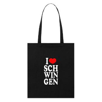 I love Schwingen - Stanley/Stella Bio-Stoffbeutel - Schwarz - Vorne
