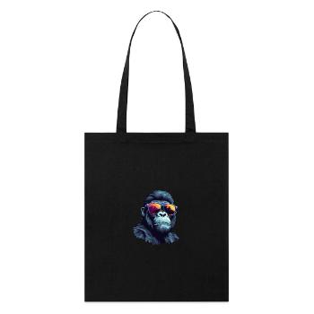 Cool Gorilla avec Lunettes de Soleil Urban Jungle - Tote bag bio Stanley/Stella - noir - Devant