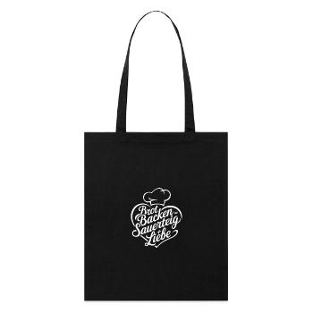 Backen mit Sauerteig und Liebe - Stanley/Stella Bio-Stoffbeutel - Schwarz - Vorne