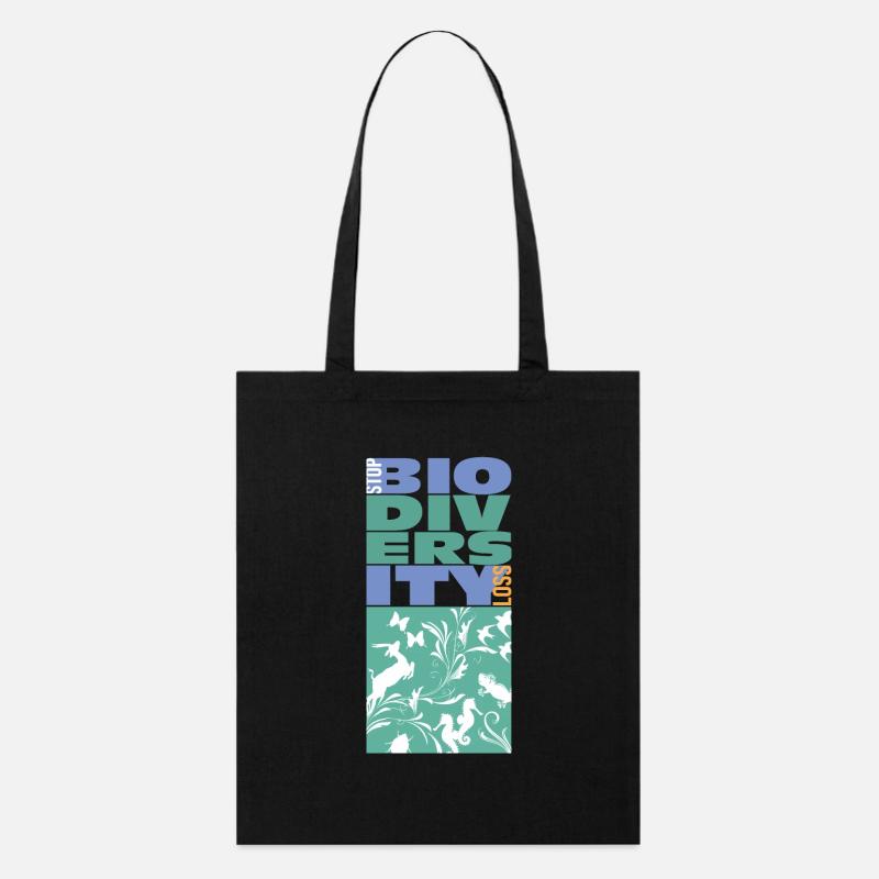 Stop Biodiversity loss - Stanley/Stella Bio-Stoffbeutel - Schwarz