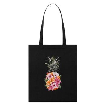 Pineapple tropical hawaiian fruit - Stanley/Stella Organic Tote Bag - black - Front