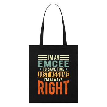 Présentateur - Tote bag bio Stanley/Stella - noir - Devant