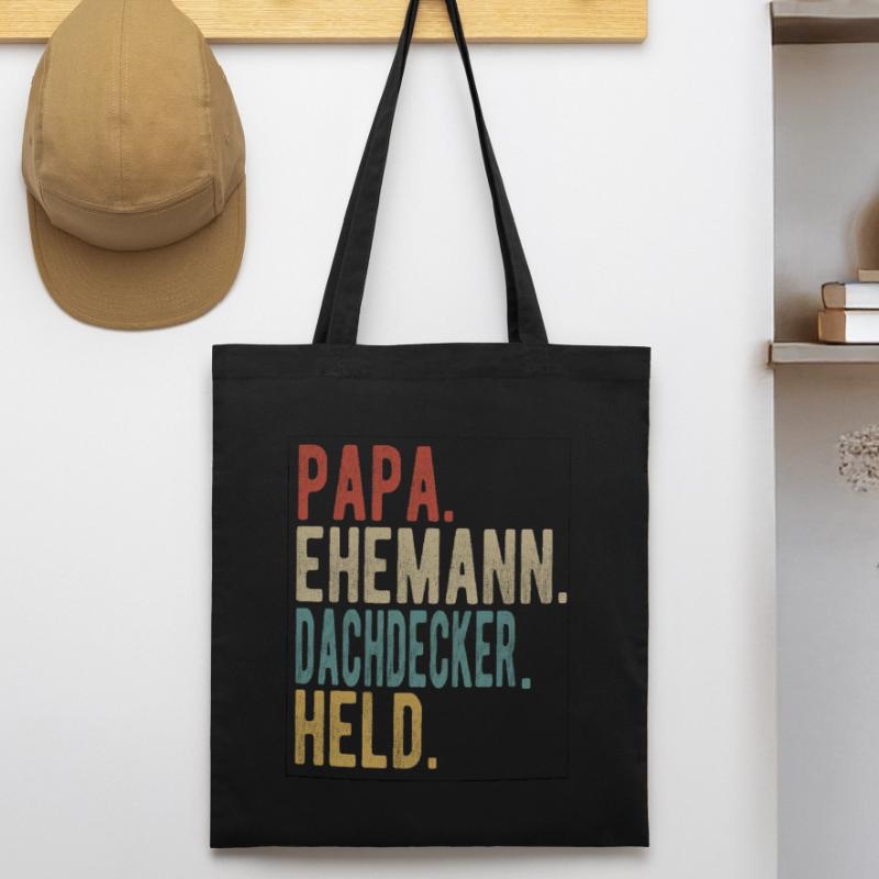 Dachdecker Papa Ehemann Held Stanley/Stella Bio-Stoffbeutel