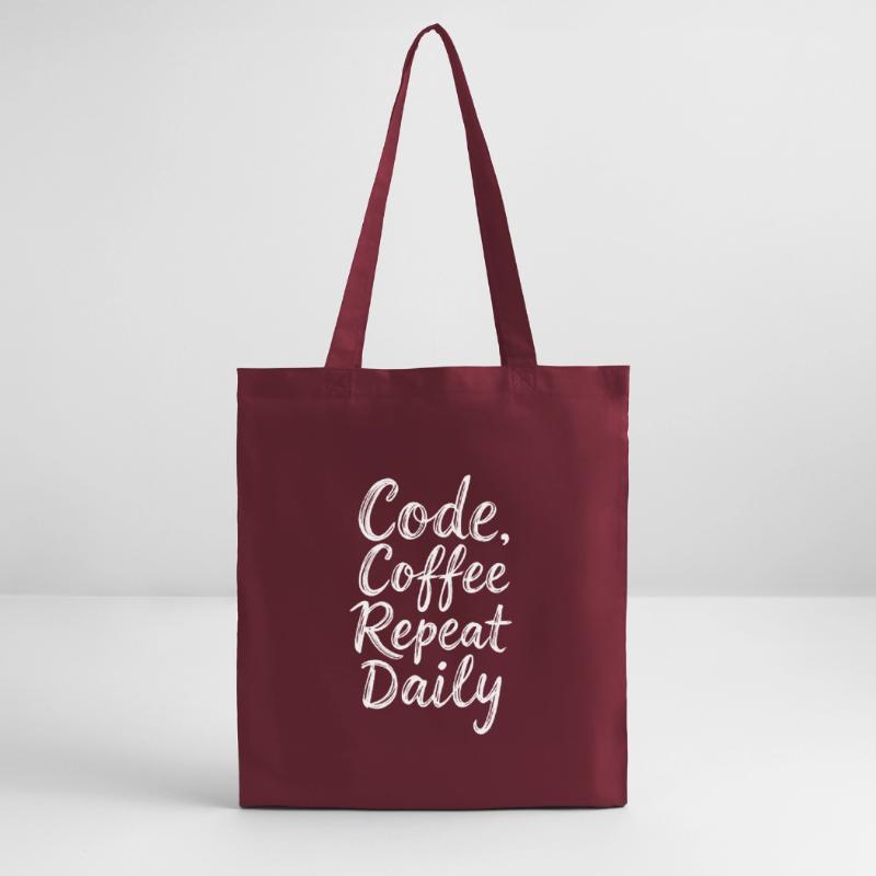 Code Schlaf Debug Wiederholungsprogramm Shirt Stanley/Stella Bio-Stoffbeutel