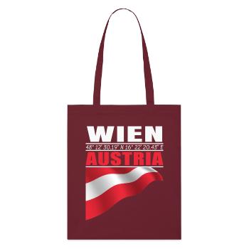 Vienna - Stanley/Stella Organic Tote Bag - burgundy - Front