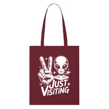 Visiteur de paix extraterrestre - Tote bag bio Stanley/Stella - bordeaux - Devant