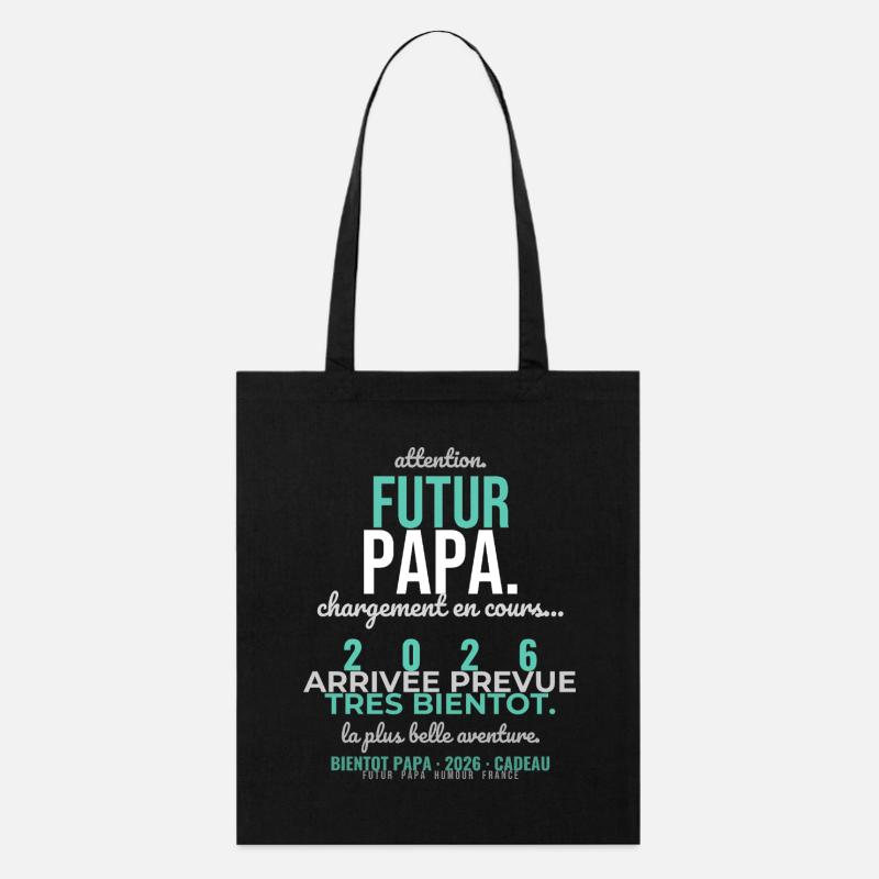 Futur Papa 2026 - Tote bag bio Stanley/Stella - noir