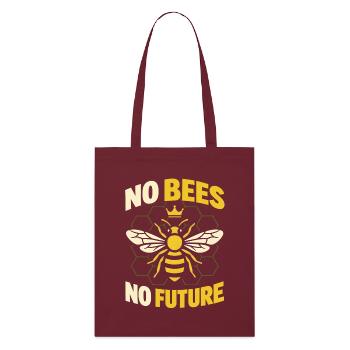 Bienenkönigin - Vintage Imker Geschenk - Stanley/Stella Bio-Stoffbeutel - Burgunderrot - Vorne
