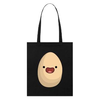 happy egg - Stanley/Stella Organic Tote Bag - black - Front